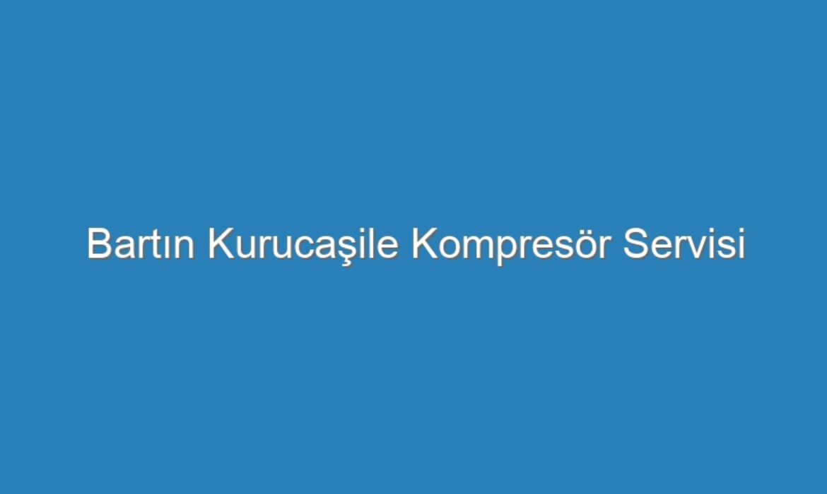 Bartın Kurucaşile Kompresör Servisi