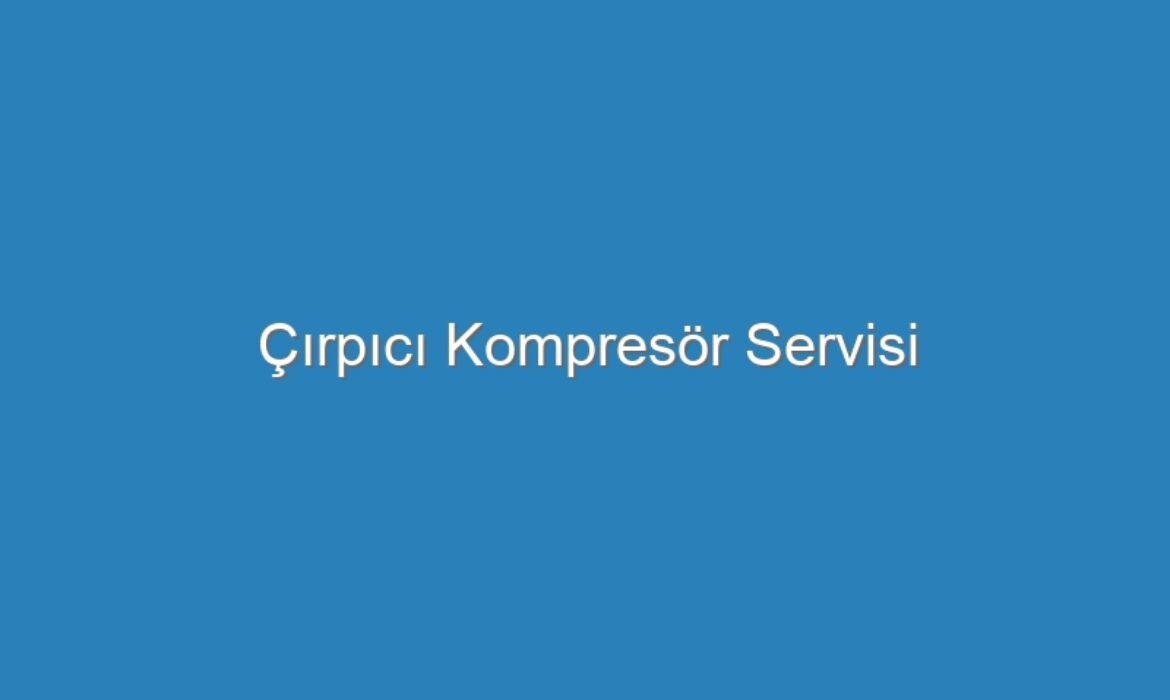 Çırpıcı Kompresör Servisi