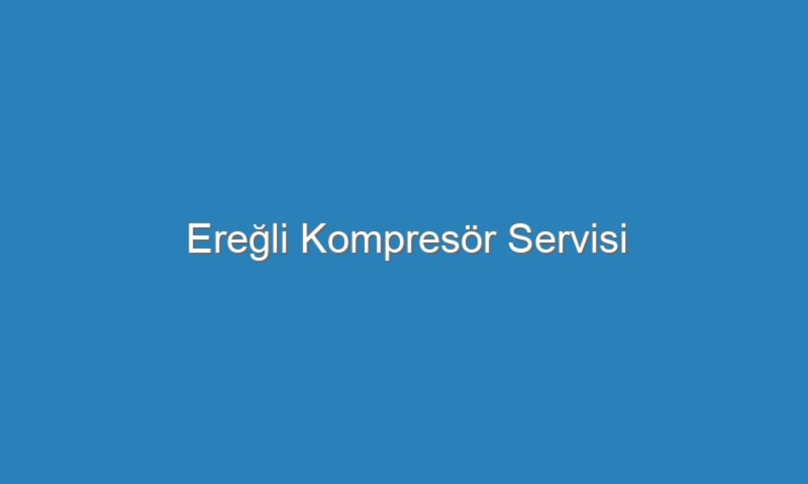 Ereğli Kompresör Servisi
