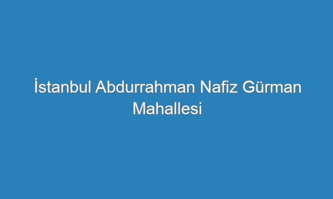 İstanbul Abdurrahman Nafiz Gürman Mahallesi Kompresör Servisi