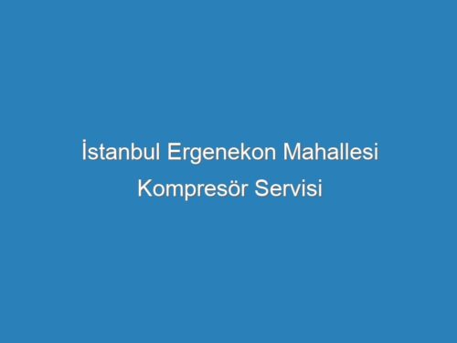 İstanbul Ergenekon Mahallesi Kompresör Servisi