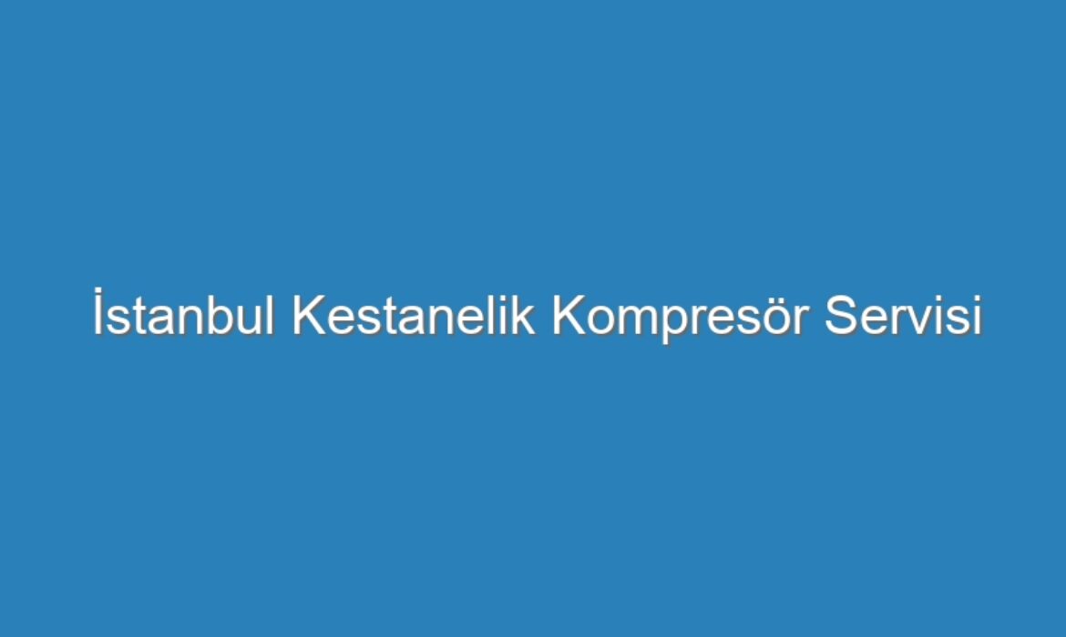 İstanbul Kestanelik Kompresör Servisi