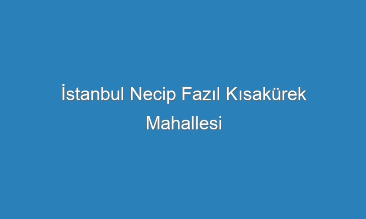 İstanbul Necip Fazıl Kısakürek Mahallesi Kompresör Servisi