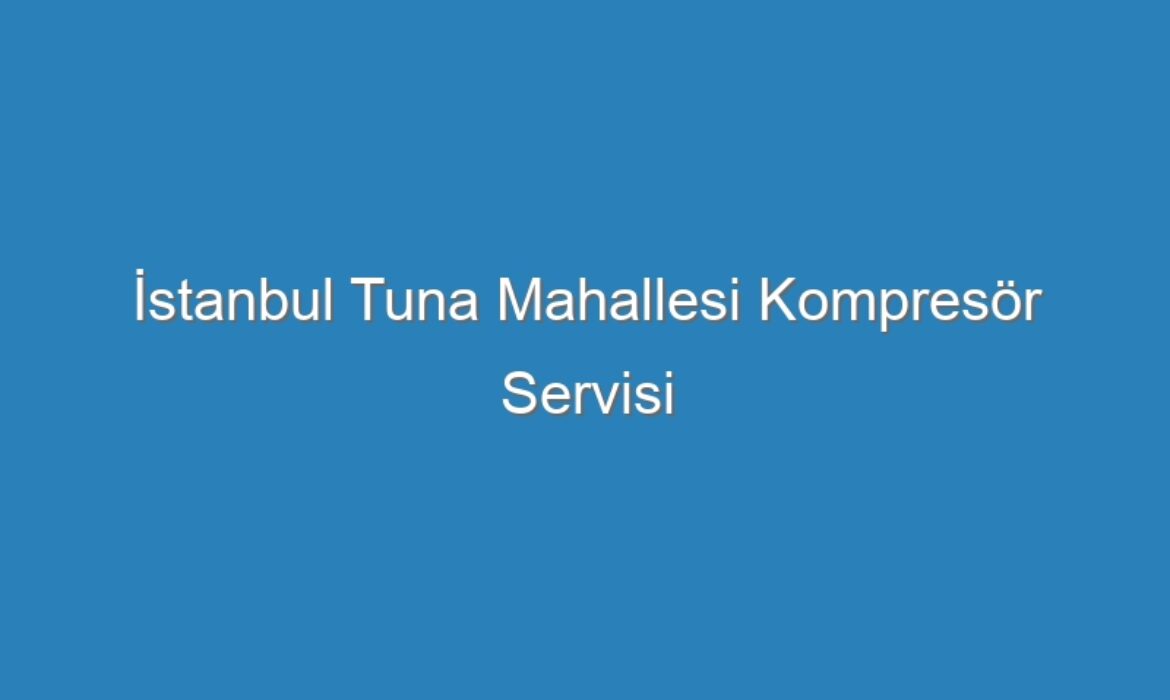 İstanbul Tuna Mahallesi Kompresör Servisi