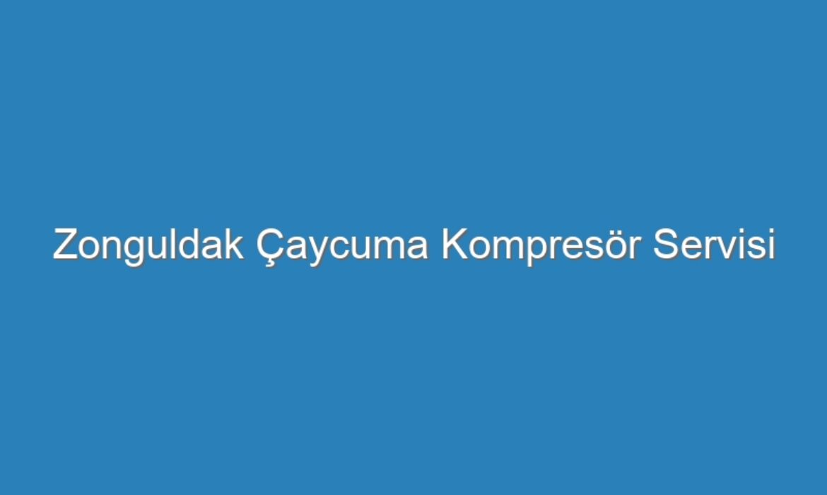 Zonguldak Çaycuma Kompresör Servisi