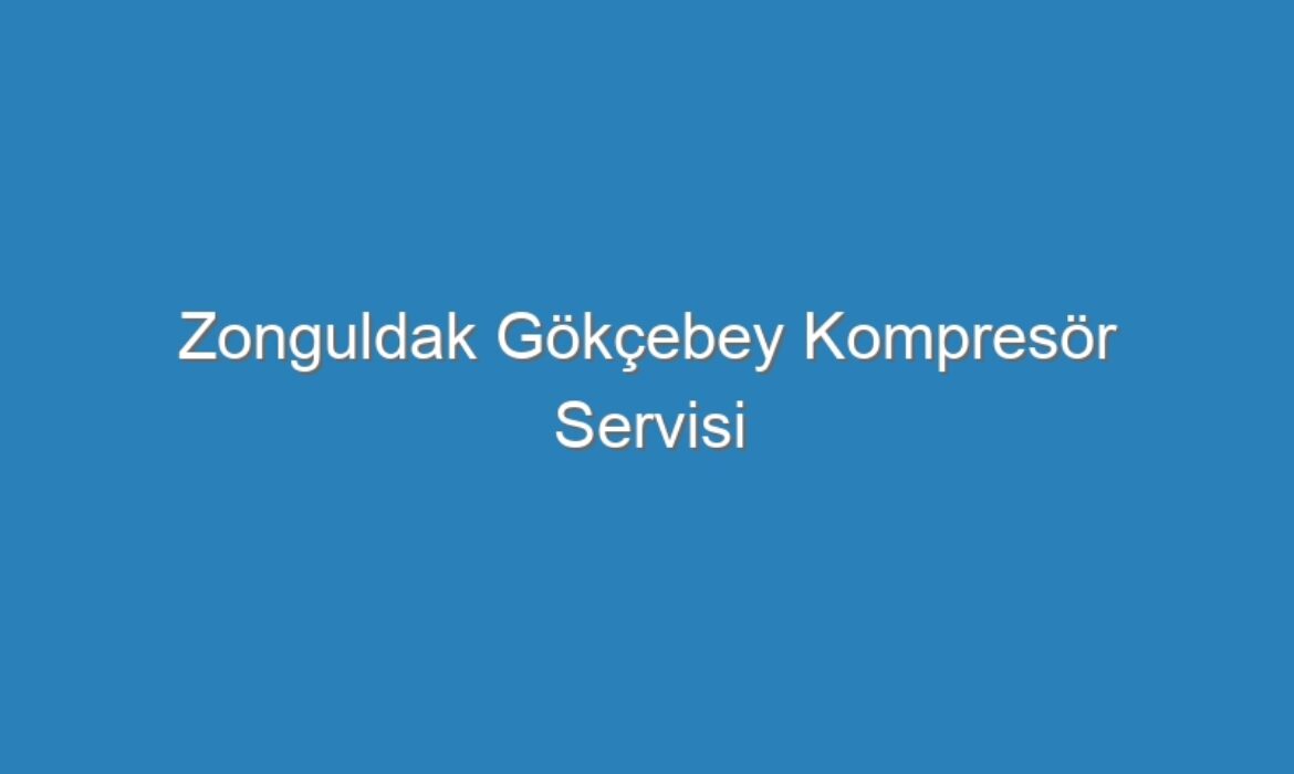Zonguldak Gökçebey Kompresör Servisi
